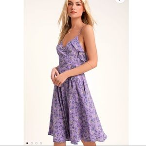 LuLus flower fit and flare dress